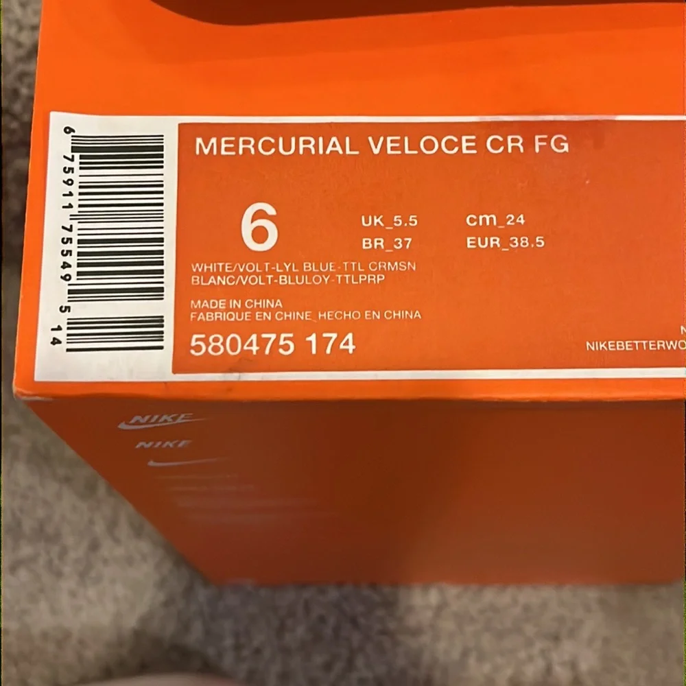 Nike Veloce CR FG Renaldo Soccer Cleats Shoes new 1st ed 580475 174 Mens size 6